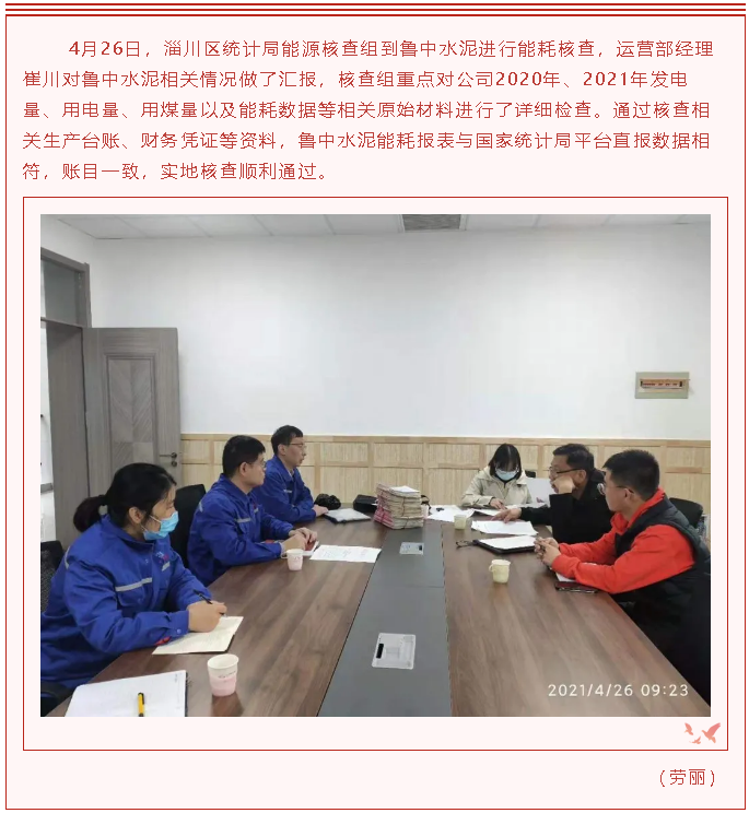 區(qū)統(tǒng)計局到魯中水泥進行能耗核查18